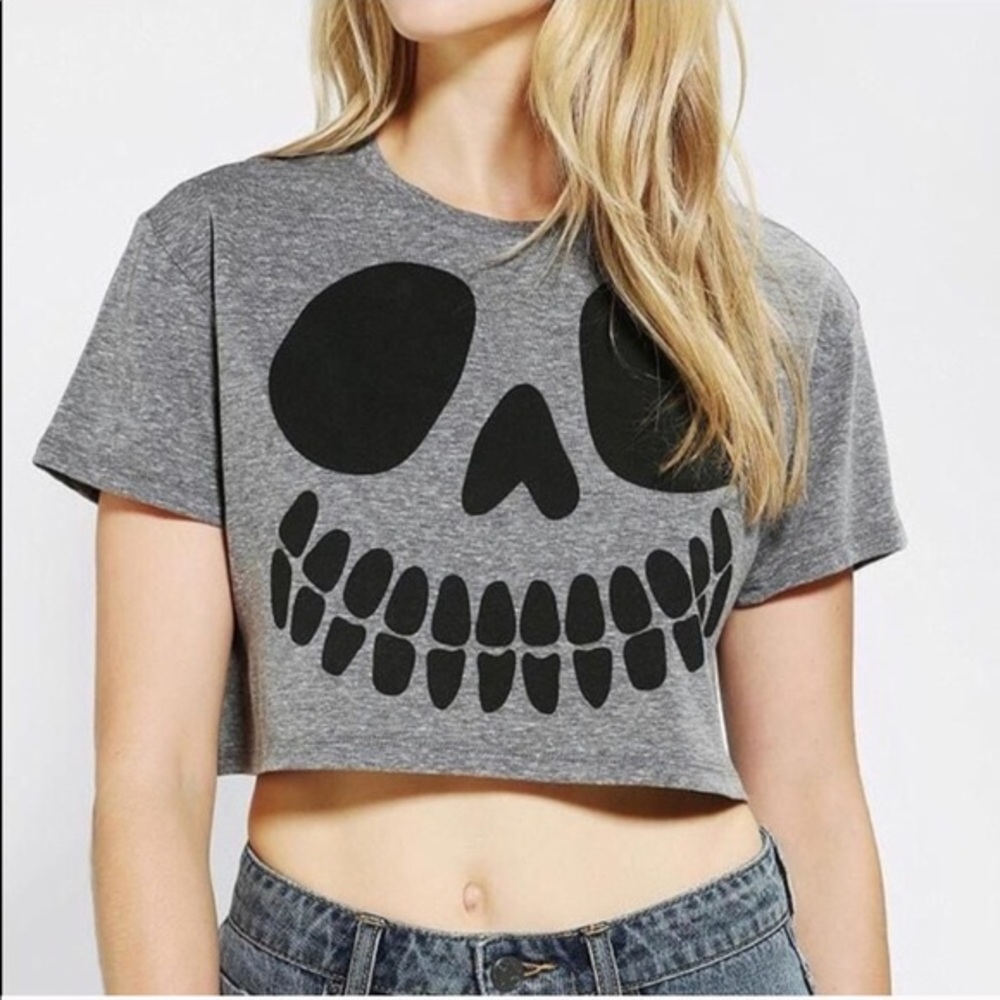 Urban Outfitters Skull Crop Top